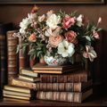 Floral Bookshelf - Diamond Painting