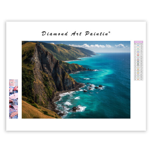 New Zealand Coastal Cliffs - Diamond Painting