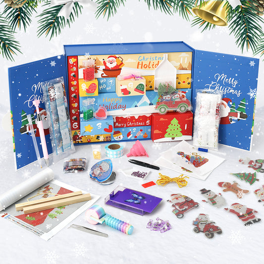 Diamond Painting Christmas Mystery Gift Box-Blue-2