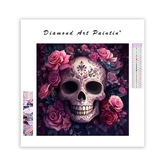 Floral Skull Beauty - Diamond Painting