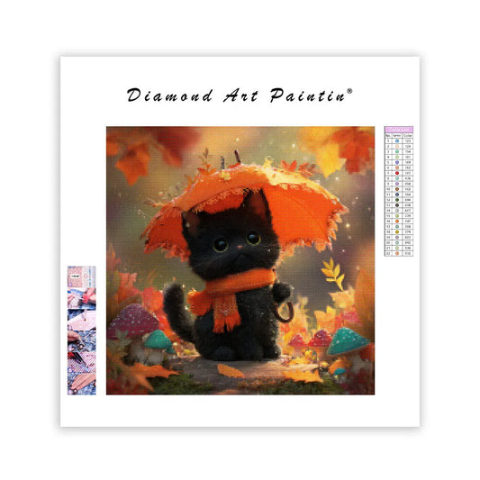 Autumn Kitty - Diamond Painting