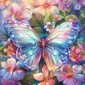 Crystal Butterfly Bloom - Diamond Painting