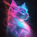 Glowing Magical Cat - Diamond Painting