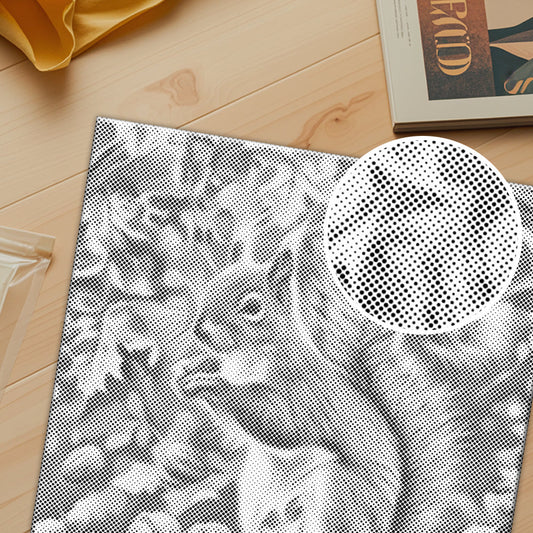 Squirrel In Autumn Leaves - Dot Painting