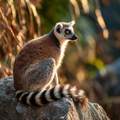 Ring-tailed Lemur Sunbathing - Diamond Painting