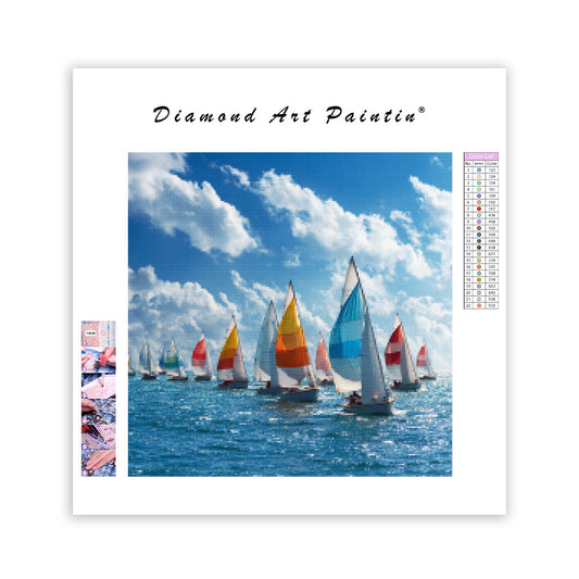 Summer Sailing Regatta - Diamond Painting