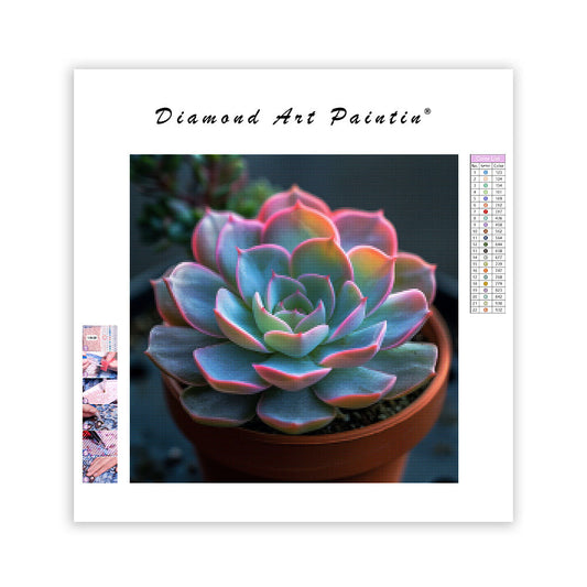 Succulent Rosette - Diamond Painting