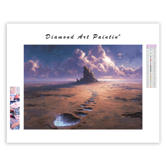 Giant’s Footprint in the Sand - Diamond Painting