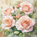 Blooming Pink Flowers - Diamond Painting