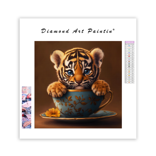 Adorable Tiger Cub - Diamond Painting