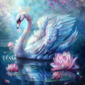 Lotus Swan Harmony - Diamond Painting