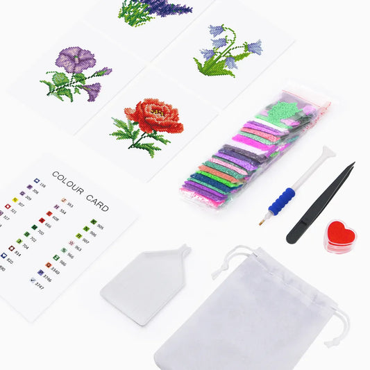 Mini-Colorful Lavender and Poppy