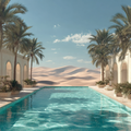 Desert Oasis Pool - Diamond Painting