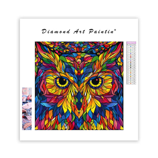 Stained Glass Owl - Diamond Painting