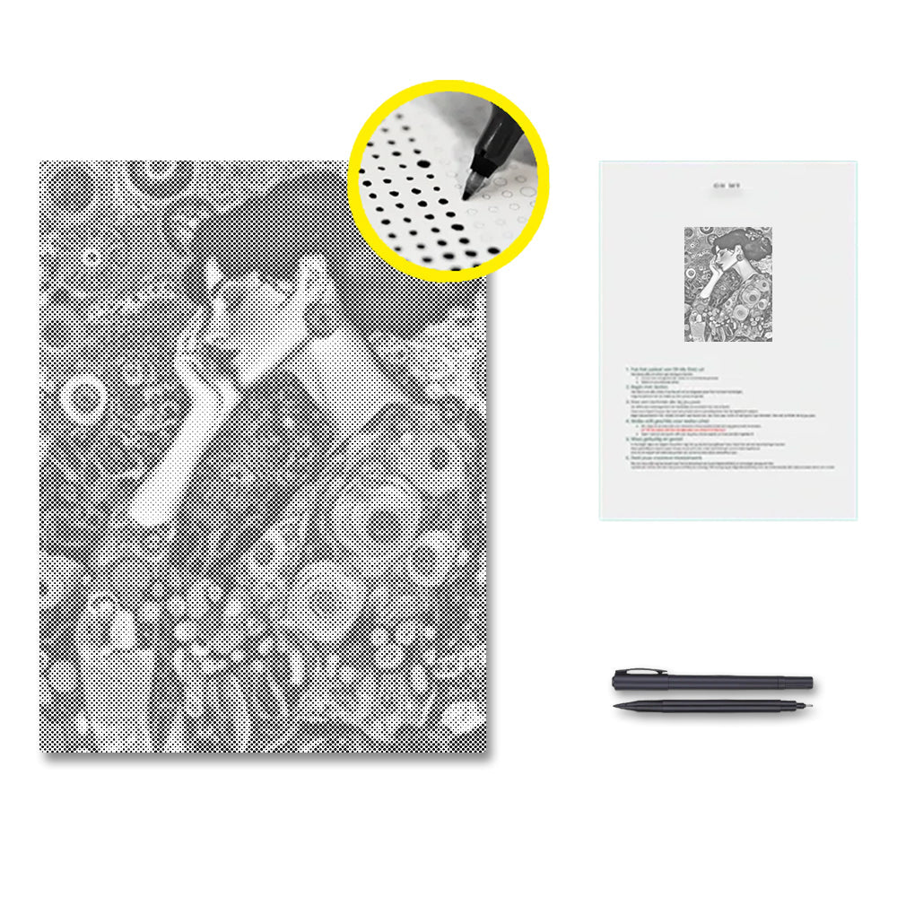 Vintage Woman - Dot Painting