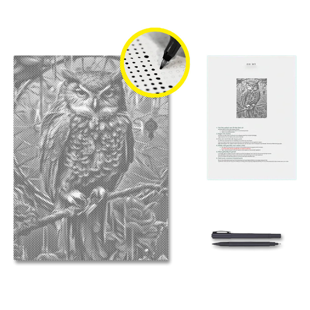 An Owl - Dot Painting