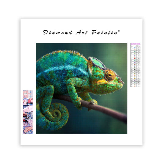 Vibrant Chameleon - Diamond Painting