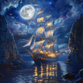 Moonlit Voyage – Diamond Painting