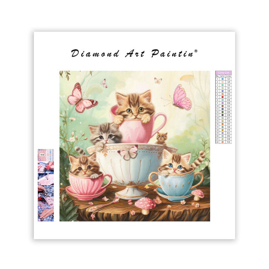 Tea Party Cats - Diamond Painting