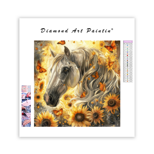 Horse & Sunflowers - Diamond Painting