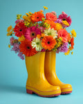 Rain Boots Flowers - Diamond Painting