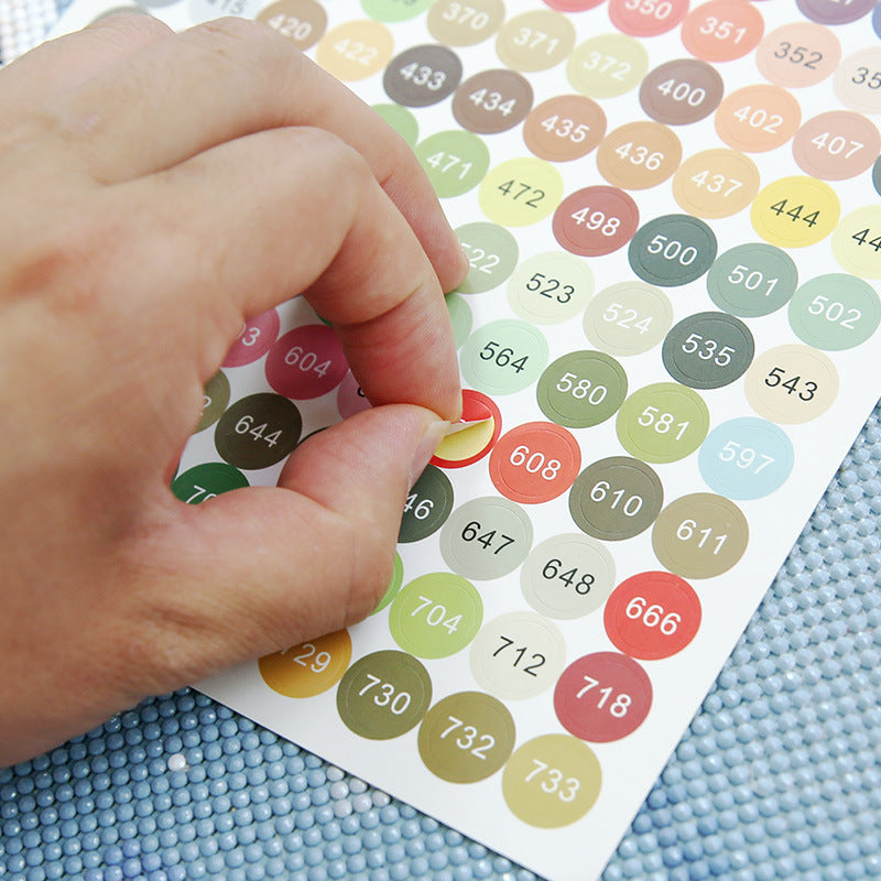 Diamond Painting DMC Color Card Label Sticker - Gift