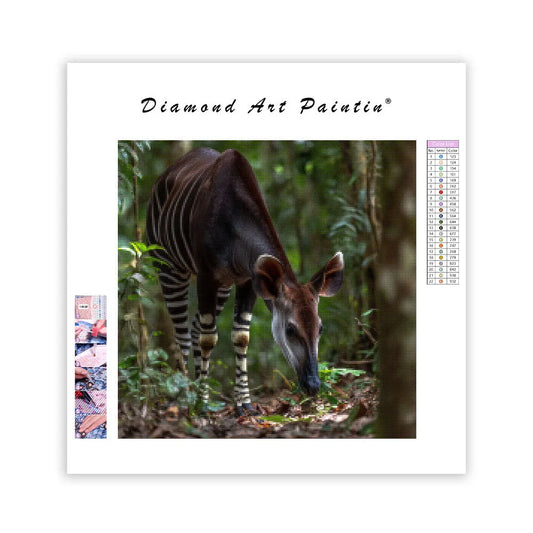 Okapi Reaching - Diamond Painting
