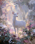 White Deer Light - Diamond Painting