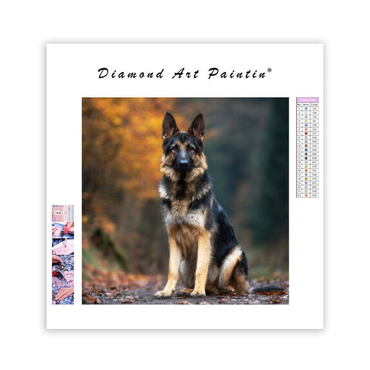 German Shepherd Vigil - Diamond Painting