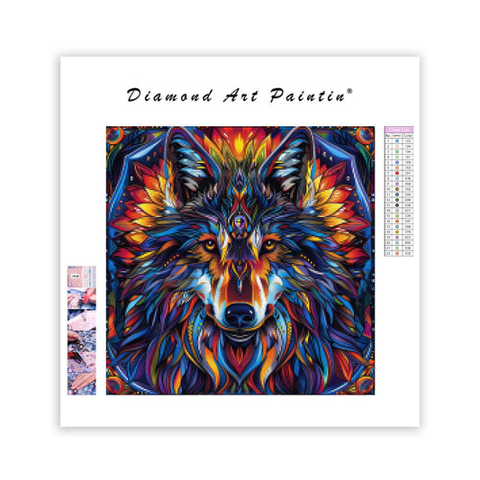 Mandala Wolf Pattern - Diamond Painting