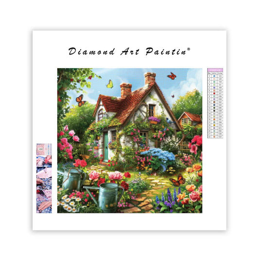 Blooming Garden Cottage - Diamond Painting