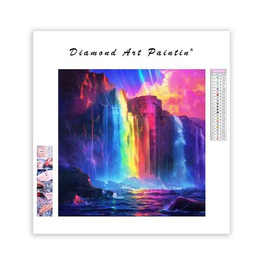 Rainbow Falls - Diamond Painting