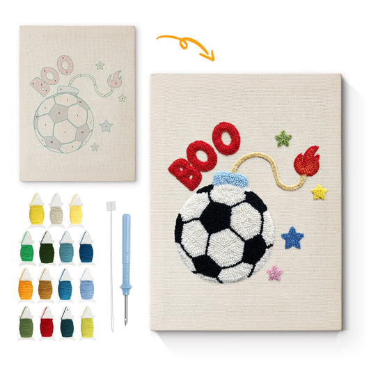 Soccer Bomb - Punch Needle