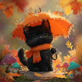 Autumn Kitty - Diamond Painting