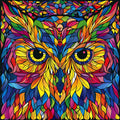 Stained Glass Owl - Diamond Painting