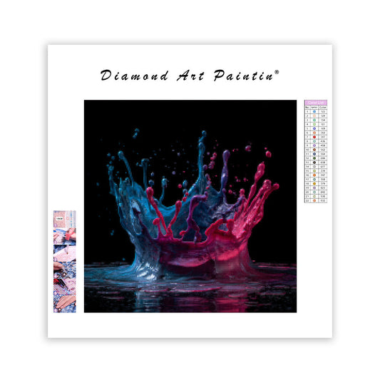 Dynamic Paint Splash Crown - Diamond Painting