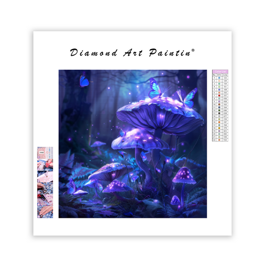 Enchanted Mushroom Glow - Diamond Painting