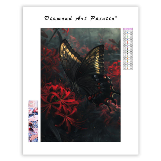 Lily Butterfly - Diamond Painting