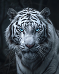 Mystical tiger surrounded by glowing magical effects in diamond art