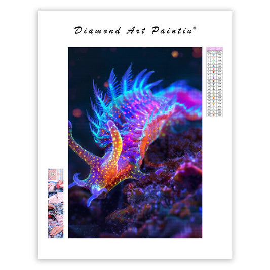 Neon Nudibranch - Diamond Painting