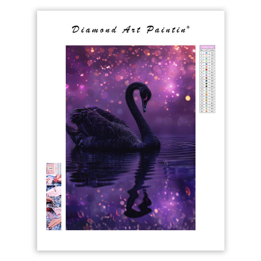 Obsidian Swan - Diamond Painting