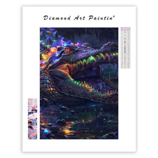 Opal Crocodile - Diamond Painting