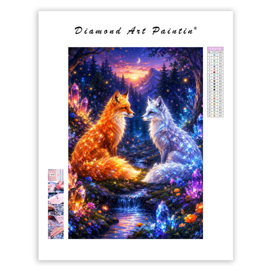 Crystal Fox Spirits - Diamond Painting