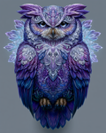 Amethyst Owl Mask - Diamond Painting