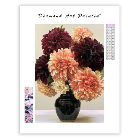 Dahlia Bouquet - Diamond Painting