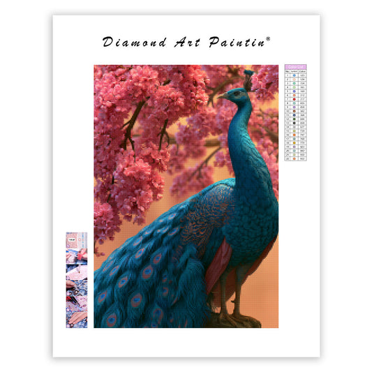 Peacock in Bloom - Diamond Painting