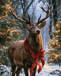 Christmas Deer - Diamond Painting