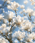 White Magnolia - Diamond Painting