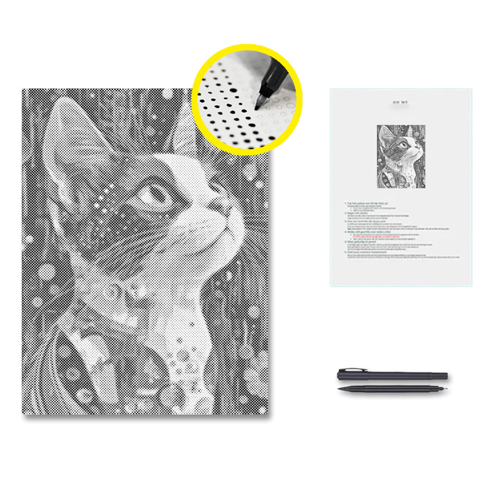 Calico Cat - Dot Painting