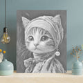 Cat with Pearl Earring - Dot Painting